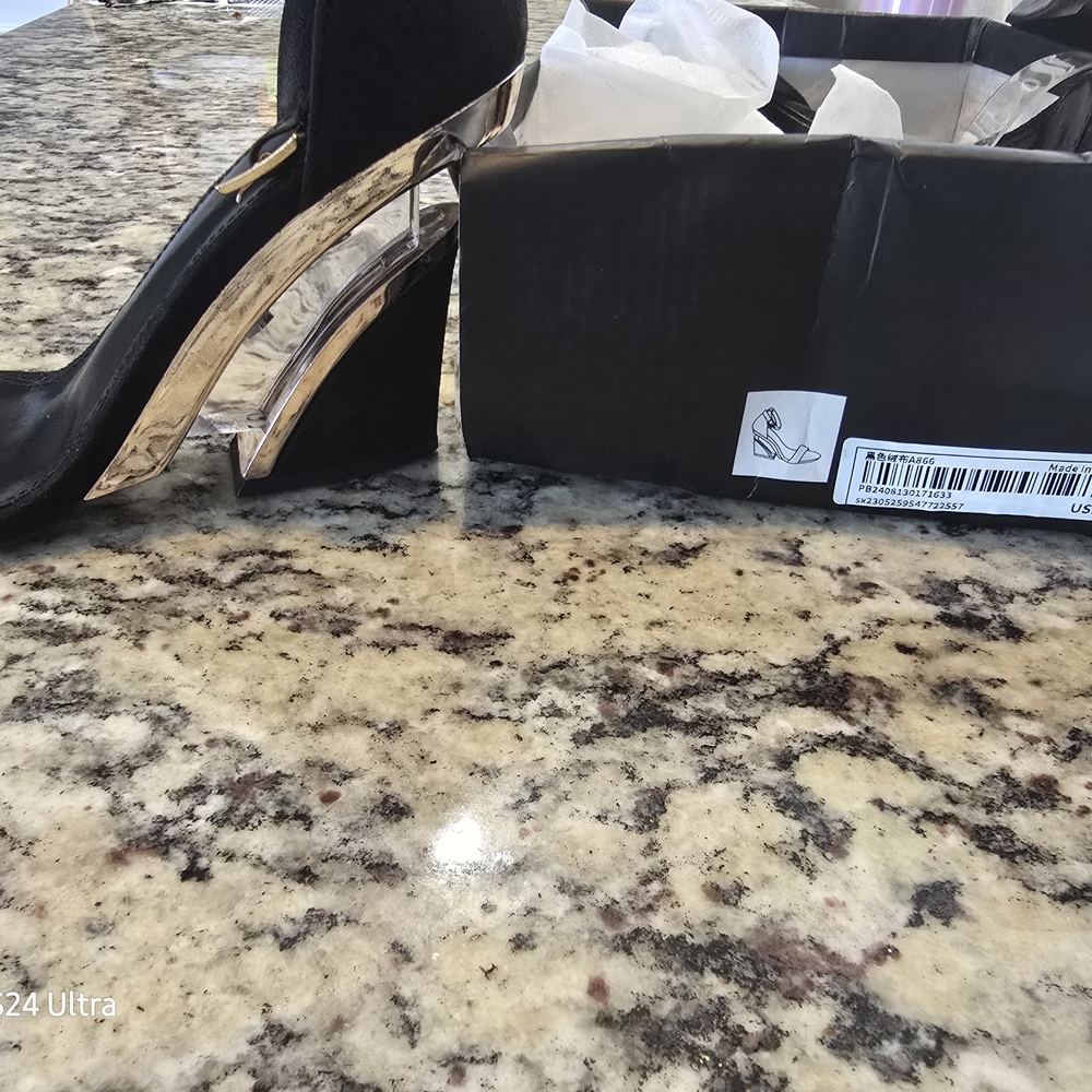 Elegant Black and Silver Women's Heels